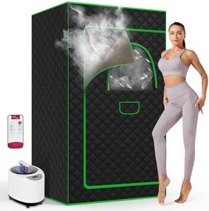 Poolergetic Portable Saunas Tent Full Size Steam Sauna for Home Relaxation, Large Size Sauna with 2.6l Steam Machine, Remote Control