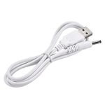 sourcing map USB Type-A Male to 3.5 x 1.35mm DC 5V 1A Plug Barrel Connector Charge Cable White