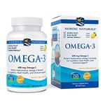 Nordic Naturals Omega 3 Fish Oil EPA And DHA | 690Mg Omega 3 Fish Oil Support Brain, Heart Health & Immunity | Omega Fish Oil For Men & Women Lemon Fish Oil Flavour 60 Softgels