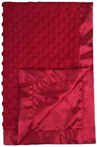 Pro Goleem Baby Soft Minky Dot Blanket with Silky Satin Backing Baby Gifts for Boys and Girls (Red, 30’’ x 40’’)