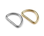 Craft Affair | Metal D Ring (Each Color 5 Pcs, 1inch) for DIY Accessories Jewellry, Bags, Wallets and Luggage Making Multi Use - Silver & Gold