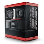 HYTE Y40 Modern Aesthetic Panoramic Tempered Glass Mid-Tower ATX Computer Gaming Case with PCIE 4.0 Riser Cable Included, Red (CS-HYTE-Y40-BR)