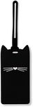 Kate Spade New York Silicone Luggage Tag with Durable Strap, Black Cat