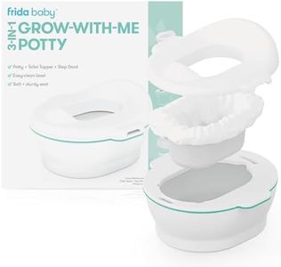 Frida Baby 3-in-1 Grow-With-Me Toddler Potty Training Toilet, Toddler Potty, Toilet Topper Training Seat and Step Stool, Easy-to-Clean Potty Training System