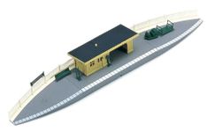 Hornby R590 OO Gauge Station Halt, Model Train Accessories for Adding Scenery, Dioramas, Woodland, Buildings and More to 00 Gauge Model Railway - 1:76 Scale, Grey