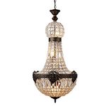 Newrays Retro Vintage Royal Empire Style Big Led Crystal Modern Chandelier Lamp Lustres Lights E27 Living Room Bedroom Bathroom (P11126)