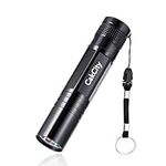 LED Mini Keyring Torch Ultra Bright IP44 Outdoor Waterproof Black Portable Small Flashlight with Aluminum Alloy for Camping Hiking Climbing Dog Walking