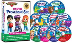 10 DVD Preschool Set by Rock 'N Learn (Alphabet, Colors, Shapes, Counting, Preschool Phonics, Get Ready for School, Nursery Rhymes)