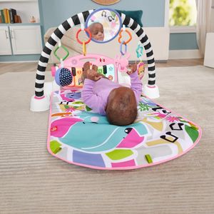 Fisher-Price Baby Activity Mat – Kick & Play Piano Gym, Pink, Musical Toy
