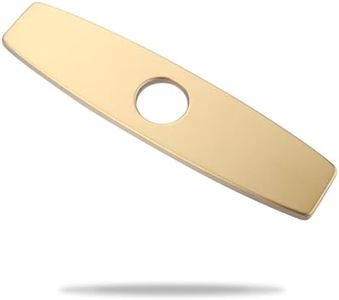 ARCORA 9.6 Inch Faucet Plate for 1 or 3 Hole Kitchen or Bathroom Faucet Deck Plate, Brushed Gold Faucet Hole Cover Escutcheon Stainless Steel