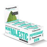 Peppersmith - British Peppermint Chewing Gum - Vegan Friendly - 100% Xylitol Plant Based Sweetener - Fresh Breath - Sugar Free Gum - Benefits Oral Health - Pocket Packs - 12x15g