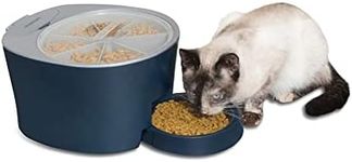 PetSafe 6 Meal Programmable Pet Food Dispenser, Automatic Dog and Cat Feeder- Dry Kibble or Semi-Moist Pet Food, Slow Feed Portion Control (6 Cup/48 Ounce Capacity), Tamper-Resistant, Sleep Mode Blue