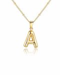 TOLOWOBK Initial Necklace for Women Gold Bubble Letter Necklace A-Z Balloon Charm Necklace Boho Choker Necklaces for Women Anniversary Christmas Birthday Gifts for Mum Daughter Girlfriend Sister Wife