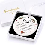 Personalised Those We Love Don't Go Away Christmas Memorial Ornament, Personalised Xmas Robin Remembrance Dad Mum Nanny Decoration, In Loving Memory, With Gift Box