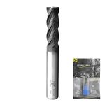 SPEED TIGER P-SE Carbide Square End Mill - Micro Grain Carbide End Mill for Alloy Steels/Hardened Steels - 4 Flute - 12mm 75L- Made in Taiwan (1 Piece, 12mm)