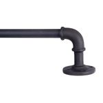 Kenney KN90031 5/8" Adler Rust Resistant Indoor/Outdoor Ceiling or Wall-Mount Window Curtain Rod, 48-84”