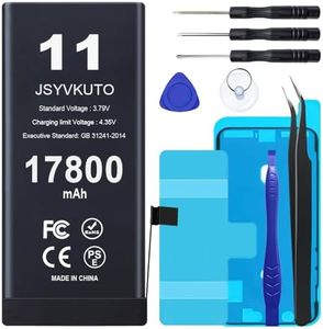 JSYVKUTO 17800mAh Battery for iPhone 11, New 0 Cycle Upgraded Higher Capacity Replacement Battery for iPhone 11 with Full Set Repair Tool Kit, Model A2111 A2221 A2223