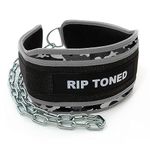 Rip Toned Dip Belt for Weight lifting, Pull Ups, Dips, Chin Ups - 36" Heavy Duty Steel Chain - Weight Belt with Chain for Weight Lifting, Powerlifting, and Strength Training