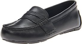 Polo Ralph Lauren Unisex-Child Telly-K Driving Style Loafer, Black, 11.5 M US Little Kid