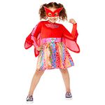 amscan (PKT) (9908863) Child Girls Rainbow Owlette PJ Masks Costume Dress Costume (6-8yr)