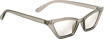 NuVew Mirrored Cat eye Sunglasses For Women - (Silver Mirror Lens | Clear Frame | Medium)