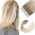 Sixstarhair Balayage Hair Extensions Tape In With Double Sided Tapes and Premium Remy Hair Luxury Tape In Hair Extensions Balayage Ash Brown Fading to Ash Blonde [B8-60 14inch]