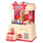 LUTER Claw Machine for Kids, Cute Deer Piggy Bank Mini Claw Machine with 10 Plush Dolls and 20 Coins Candy Grabber Claw Arcade Game Prizes Vending Machine for Boys Girls Birthday Gifts Toys