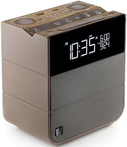 Soundfreaq Sound Rise II, SFQ-16: Bedside Alarm Clock Radio & Bluetooth Speaker, with Large Display Screen, FM Radio, Fast USB Charging, and Nature Sound