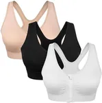 3 Pack Racerback Sports Bras for Wo