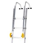 TB Davies 1400-000, Universal Roof Hook Ladder Kit, Ladder Accessory, Easily Convert Your Extension Ladder into a Roof Ladder, Includes Wheels for Use on Roofs, Initial Assembly Required