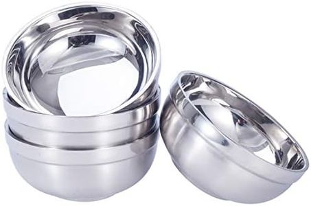 Mirenlife 31 Oz Stainless Steel Bowl Set, Double-Walled Insulated Bowls for Cereal, Soup, Ice Cream, Rice, Noodles, Salad, Kids Snacks, Set of 4
