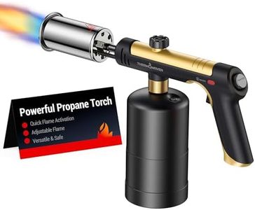 ThermoMaven Culinary Propane Torch Lighter, Adjustable Blow Torch for Sous Vide Searing Steak, BBQ, Grill, Campfire Charcoal Starter, Gold (Propane Tank Not Included)