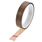 uxcell 20mm PTFE Coated Fabric Tape Brown High Temperature Tape for Vacuum,Hand and Impulse Sealers Adhesive Tape 10m/32.8ft