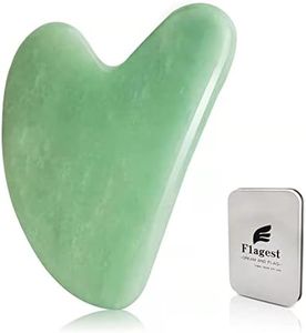 Flagest Gua Sha Facial Tool - Jade Stone Massager for Spa Acupuncture Therapy - Heart Shape Guasha for Face