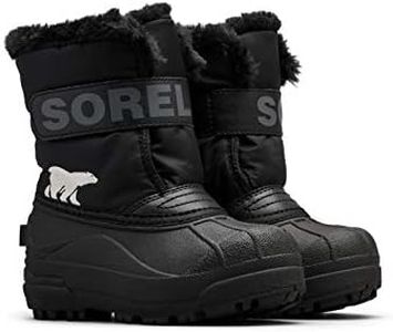 Sorel Unisex Kid's Childrens Snow Commander Boots, Black Charcoal, 11 US Little Kid