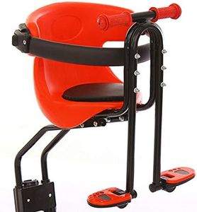 Asiento delantero de bicicleta para bebé, silla para niños, soporte seguro para niños, bicicletas montadas MTB, asientos para niños con asa y pedal para hombres y mujeres, bicicletas universales