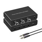 Y.D.F 4-Jack Multi Headphone Audio Splitter with BASS and Treble, 4-Way 3.5mm (Aux Stereo Audio Splitter, 1 in 4 Out 3.5mm Audio Splitter Compatible for Smartphones, Tablets, MP3 Players etc.