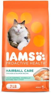 IAMS Proactive Health Adult Hairball Care Dry Cat Food with Chicken and Salmon, 7 lb. Bag (Pack of 1)