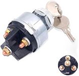 jokormo 1 PC Car Ignition Start Switch, ON/Off/Start/Acc Four-Function Starter Switch with Key, Portable Quick Wiring Switch Modification Accessories, for Most Cars, Trucks, and Forklifts (Silver)