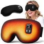 Heated Eye Mask: Cordless Warm Eye Compress - Rechargeable Sleep Eye Mask with Adjustable Heat & Timer - Warming Eye Mask for Sleeping, Travel, Office, Daily Use, Gift for Women Men Thermal Pillows