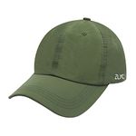 ZLYC Quick Dry Baseball Cap for Women Men Unstructured Sports Golf Tennis Hat(Solid Army Green),One Size