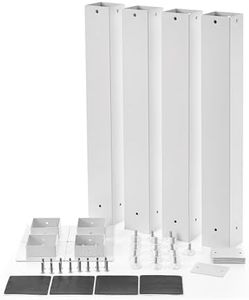 DormCo Suprima® Ultimate Height Bed Risers - Carbon Steel - White
