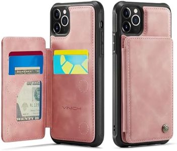 Vinich for iPhone 11 Pro Max Wallet Case with Card Holder, RFID Blocking Credit Slots Kickstand Shockproof Phone Cover for Women Men, Rose Pink