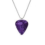 Plectrum Necklace, Guitar Plectrum Pendant, Necklace Heart Ruby, Heart Pendant Eddie Munson Guitar Picks Guitar Plectrums for Your Acoustic, or Bass Guitar And clothing accessories.(Style 7,Purple)