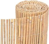 FunkyBuys Bamboo Fence Screening | Natural Slat Fence Panels Garden Screening for Outdoor Wind & Sun Protection for Privacy Shield (H: 1M x L: 4M)