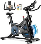 Wenoker Exercise Bike for Home – 350LB Magnetic Resistance Indoor Cycling Bike, Silent Stationary Spin Bike with App Sync, Adjustable Seat, LCD Monitor, Smooth & Quiet for Cardio Workout