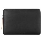 Comfyable Slim Protective Laptop Sleeve 14 Inch Snugly Compatible with MacBook Pro 14-inch M3 M2 Pro/Max 2023 & M1, PU Leather Bag Waterproof Cover Notebook Computer Case for Mac, Black