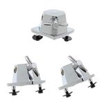 Generic 3Pcs Chrome Floor Tom Leg Mount Bracket Tom Drum Set Replacement Part Access