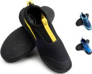 Cressi Coco Shoes - Aquashoes Unisex Adult Designed for Water Sports and Comfortable Walking in Humid Environments, Sea and Beach, Black/Yellow, 42 EU/8 UK