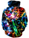 Linnhoy Teens Stylish 3D Graphic Printed Sweatshirts Pullover Hoodies with Big Pocket, X-Large